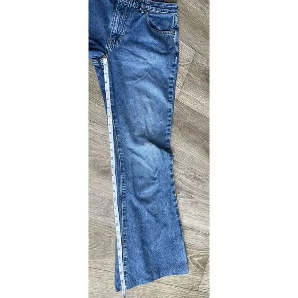 Bongo 90’s Y2K Vintage Low Ride Flare Blue Jeans Juniors 7 - Picture 8 of 9